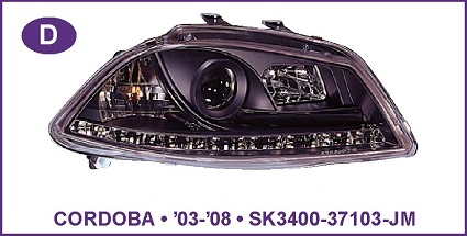 Devil Eye farovi SEAT CORDOBA Hrom,crni 03-08